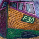 All washed up - detail of wooden fishing boat