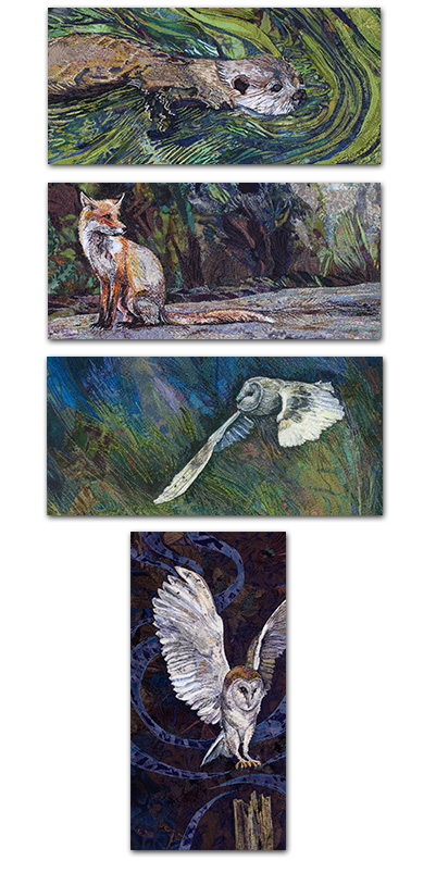 4 DL (rectangular) cards with British Wildlife designs